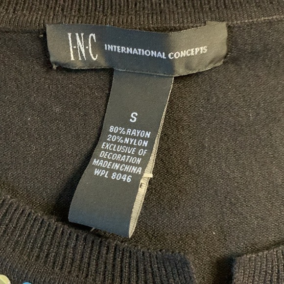 NWT INC International Concepts Black Sequin Shrug Sweater Size Small - Picture 8 of 8